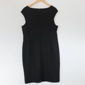 NWT Ann Taylor Black Boatneck Sheath Dress, 16P